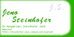 jeno steinhofer business card